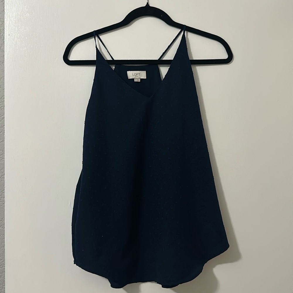 Loft Navy Sleeveless Top